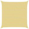 vidaXL Vela de Sombra Amarelo e Branco 6 x 6 m HDPE