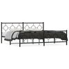 vidaXL Estrutura de cama com cabeceira e p&eacute;s 200x200 cm metal preto