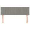 vidaXL Cabeceiras cinzento-claro 144x5x78/88 cm veludo