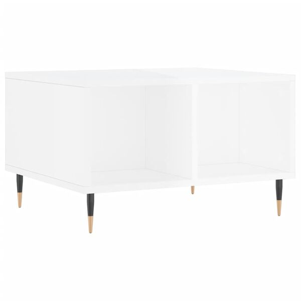 vidaXL Mesa de centro 60x50x36,5 cm derivados madeira branco brilhante