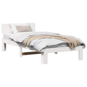 vidaXL Estrutura da Cama Branco 90 x 190 cm Madeira de Pinheiro S&oacute;lida
