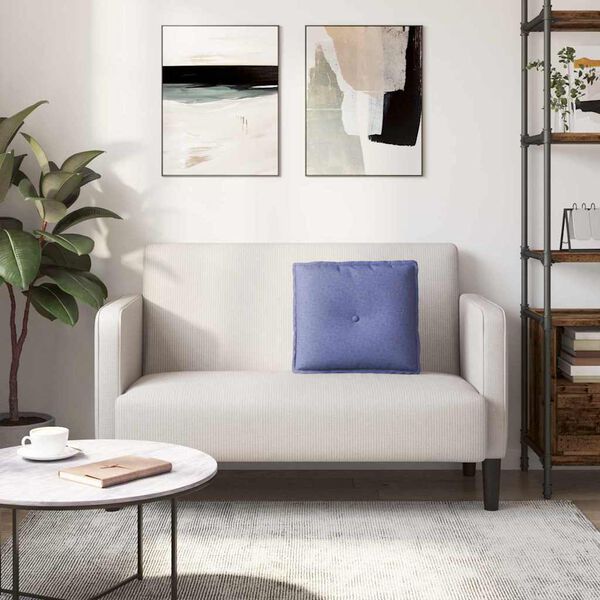 vidaXL Travesseiro para Costas Azul Jeans 50 x 19 x 45 cm tecido