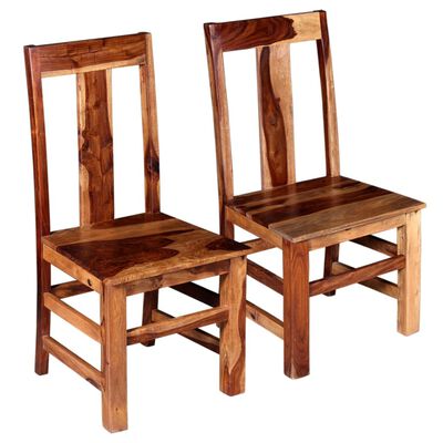 vidaXL Cadeiras de jantar 2 pcs madeira sheesham maciça