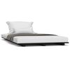 vidaXL Estrutura de cama 90x190 cm madeira de pinho maci&ccedil;a preto