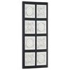 vidaXL Painel de parede esculpido &agrave; m&atilde;o MDF 40x80x1,5 cm preto/branco