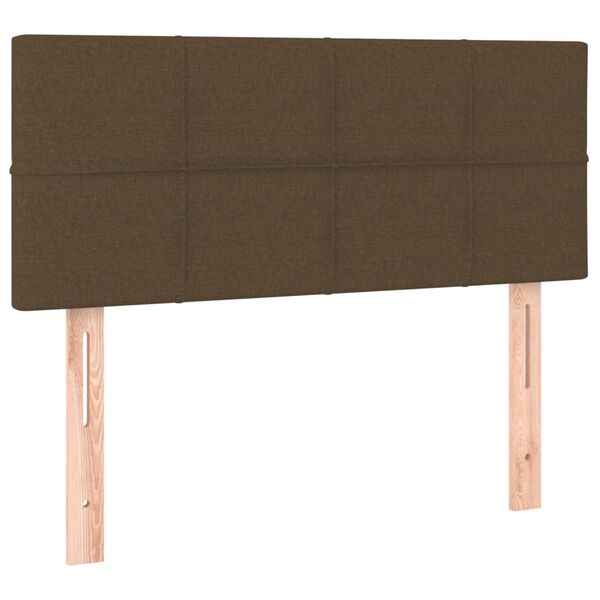 vidaXL Cabeceira de cama tecido 90x5x78/88 cm castanho