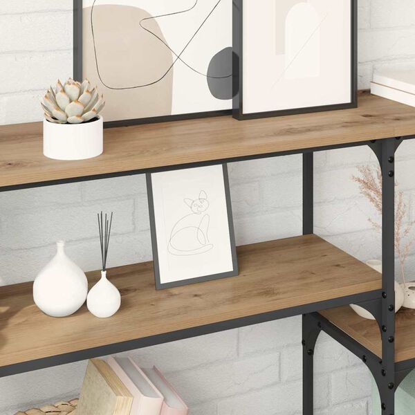 vidaXL Aparador com prateleira Carvalho Artesanal 150 x 29 x 76,5 cm