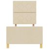 vidaXL Estrutura da Cama com cabeceira Creme 80 x 200 cm tecido