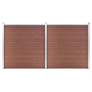 vidaXL Painel de veda&ccedil;&atilde;o para jardim 353x186 cm WPC castanho
