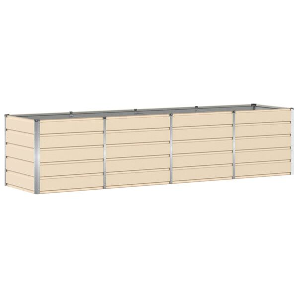 vidaXL Floreira Ivory 240 x 80 x 75 cm A&ccedil;o