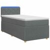vidaXL Cama box spring com colch&atilde;o Cinzento-Escuro 80 x 200 cm Tecido