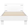 vidaXL Estrutura de cama c/ cabeceira e luzes LED 90x190 cm branco
