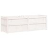 vidaXL Vaso/floreira de jardim 150x50x50cm madeira pinho maci&ccedil;a branco