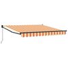 vidaXL Toldo Retr&aacute;til Manual Amarelo e Laranja 300 x 250 cm