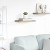 vidaXL Prateleira de parede suspensa 50x23x3,8 cm MDF cor carvalho