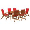 vidaXL Conjunto de jantar de jardim de 7 pe&ccedil;as Natural
