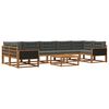 vidaXL Conjunto de Sof&aacute;s para Exterior 8 pcs Natural e Antracite