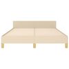 vidaXL Estrutura de cama sem colchão 140x200 cm tecido cor creme