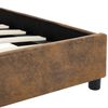 vidaXL Estrutura de cama 180x200 cm camur&ccedil;a artificial castanho