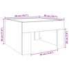 vidaXL Mesa de centro luzes LED Infinity 50x50x30 cm preto