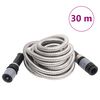 vidaXL Mangueira jardim c/ pulverizador 0,6" 30 m a&ccedil;o inox. prateado
