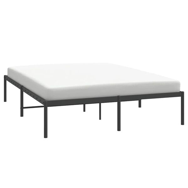 vidaXL Estrutura de cama 140x190 cm metal preto