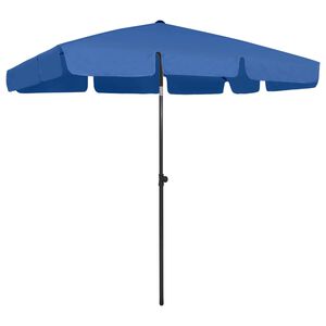 vidaXL Guarda-sol de praia 200x125 cm azul-ciano