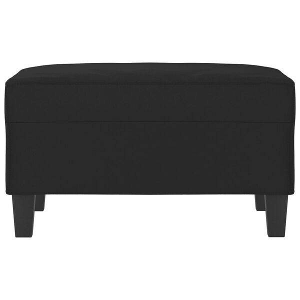 vidaXL Apoio de p&eacute;s 70x55x41 cm tecido de microfibra preto