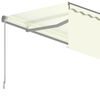 vidaXL Toldo retr&aacute;til manual com estore 3x2,5 m cor creme