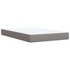 vidaXL Cama boxspring c/ colch&atilde;o 120x190cm tecido castanho-acinzentado