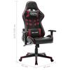 vidaXL Cadeira de gaming couro artificial preto e vermelho tinto