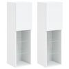 vidaXL M&oacute;veis de TV com luzes LED 2 pcs 30,5x30x102 cm branco