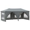 vidaXL Tenda para festas dobr&aacute;vel com paredes laterais 3x6 m antracite