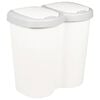 vidaXL Lixeira Branco 49,5 x 30 x 46,5 cm PP