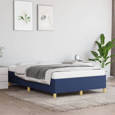 vidaXL Estrutura de cama 120x200 cm tecido azul
