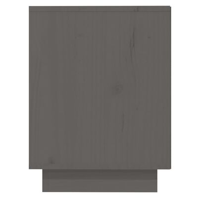 vidaXL Sapateira 110x34x45 cm madeira de pinho maciça cinza