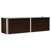 vidaXL Canteiro elevado de jardim a&ccedil;o galvanizado 160x40x45cm castanho