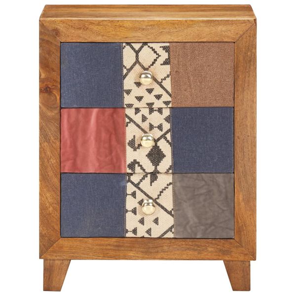 vidaXL Mesa de cabeceira 40x30x50 cm madeira de mangueira maci&ccedil;a