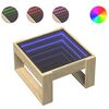 vidaXL Mesa de centro luzes LED Infinity 50x53x30 cm carvalho sonoma