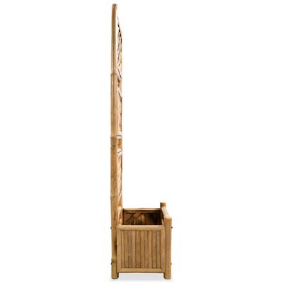 vidaXL Floreira de jardim com treliça bambu 40 cm