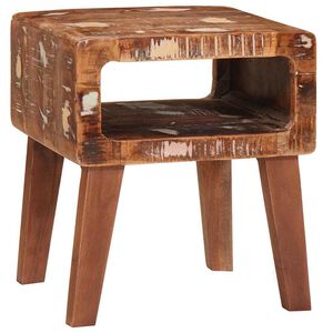 vidaXL Mesa de apoio Castanho 40 x 32 x 46 cm Madeira Refor&ccedil;ada S&oacute;lida