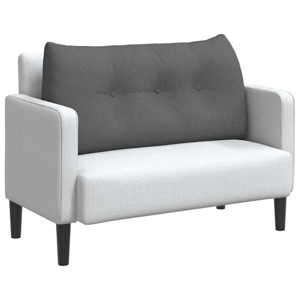 vidaXL Travesseiro para Costas Cinza Escuro 100 x 24 x 50 cm tecido