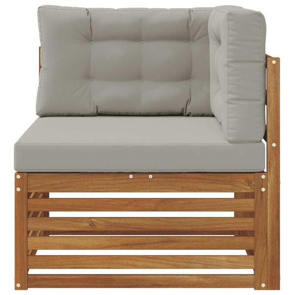 vidaXL Sof&aacute; de Canto Outdoor Madeira S&oacute;lida de Ac&aacute;cia Natural