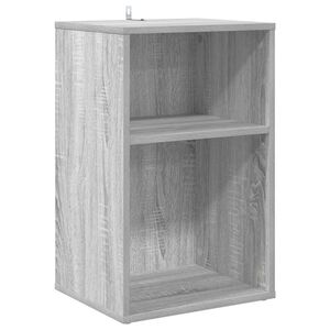 vidaXL Arm&aacute;rio para discos de vinil Sonoma cinzento 38 x 33 x 61 cm