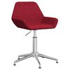 vidaXL Cadeira de jantar girat&oacute;ria tecido vermelho-tinto