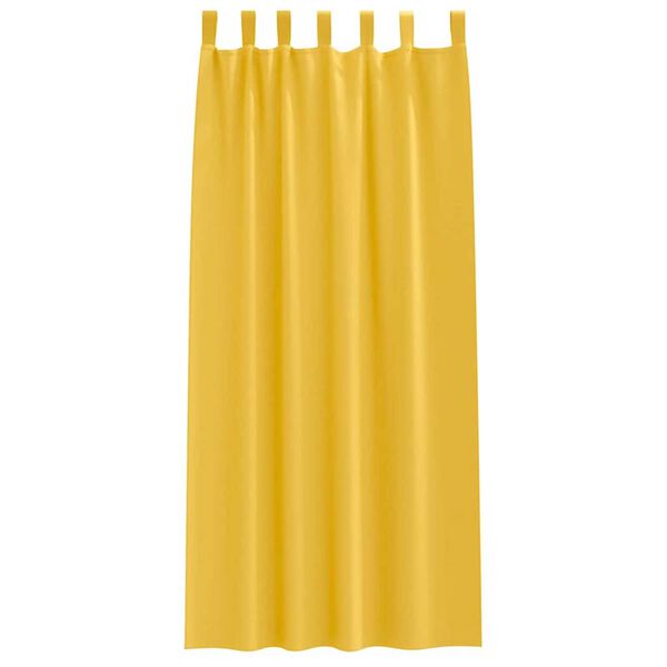 vidaXL Cortinas Blackout com Argolas 2 pcs Amarelo Mostarda