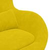 vidaXL Cadeira Egg com Puff Amarelo Veludo
