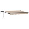 vidaXL Toldo retr&aacute;til manual com LEDs Bege e Antracite 3,5 x 2 m