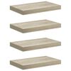 vidaXL Prateleiras parede suspensas 4 pcs 40x23x3,8cm MDF cor carvalho
