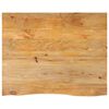 vidaXL Tampo de mesa c/ borda viva 90x80x3,8 cm mangueira maci&ccedil;a